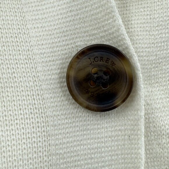 J.Crew Womens White Button-Up Cotton Cardigan Sweater M - Picture 3 of 9